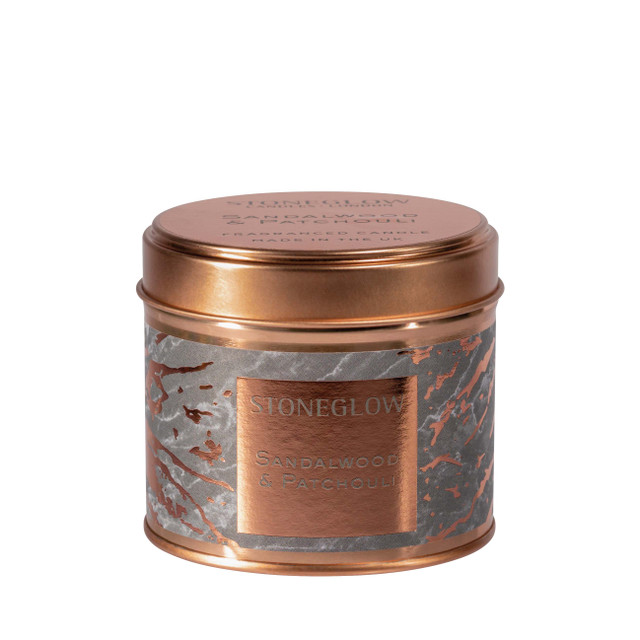 Stoneglow Luna - Sandalwood & Patchouli - Scented Candle Tin