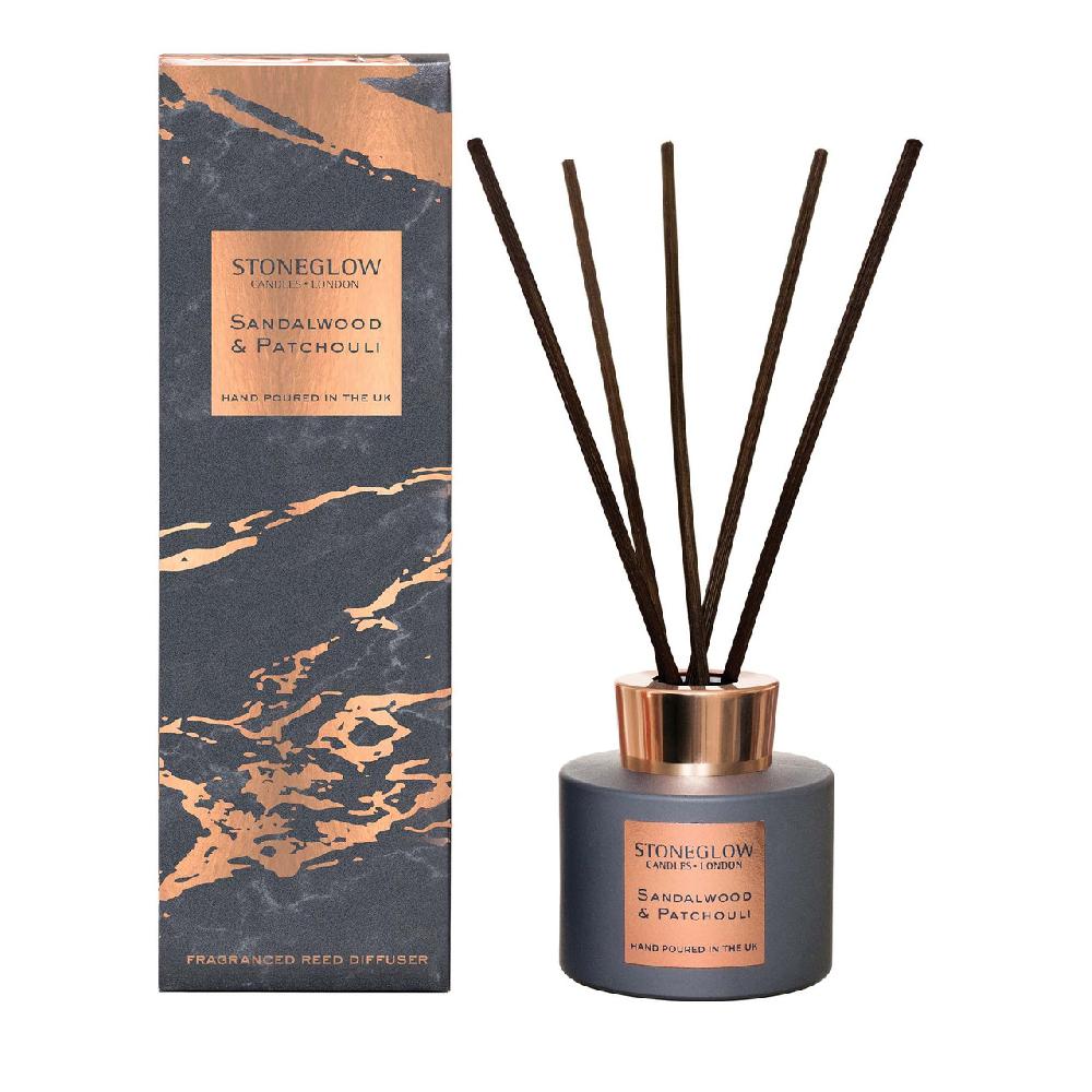 stoneglow Luna - Sandalwood & Patchouli - Scented Reed Diffuser (120ml) stoneglow Luna - Sandalwood & Patchouli - Scented Reed Diffuser (120ml)