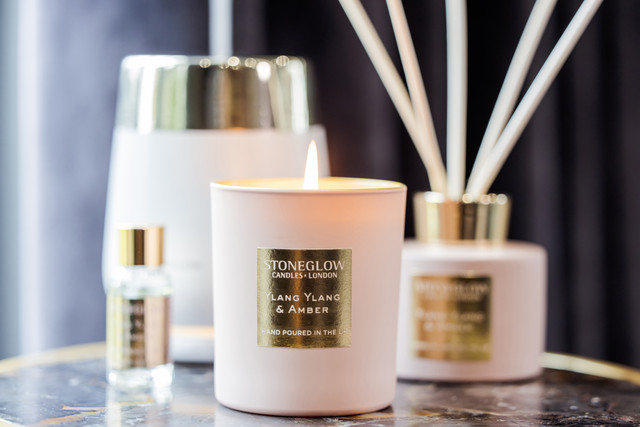 Stoneglow Luna - Ylang Ylang & Amber - Scented Candle - Boxed Tumbler (90 X 80mm)
