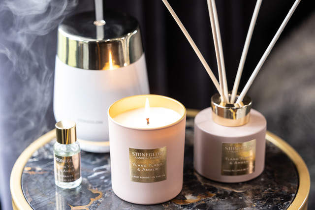 Stoneglow Luna - Ylang Ylang & Amber - Scented Candle - Boxed Tumbler (90 X 80mm)