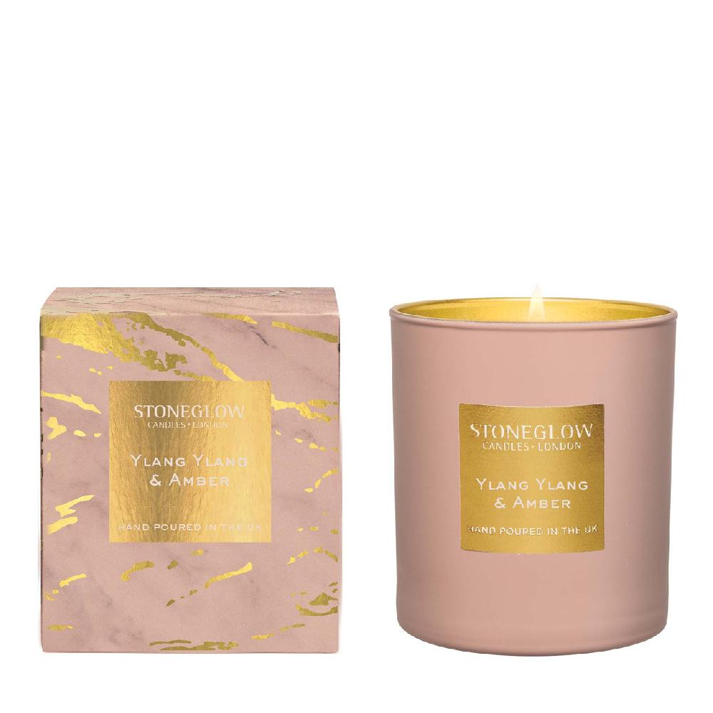 stoneglow Luna - Ylang Ylang & Amber - Scented Candle - Boxed Tumbler (90 x 80mm)