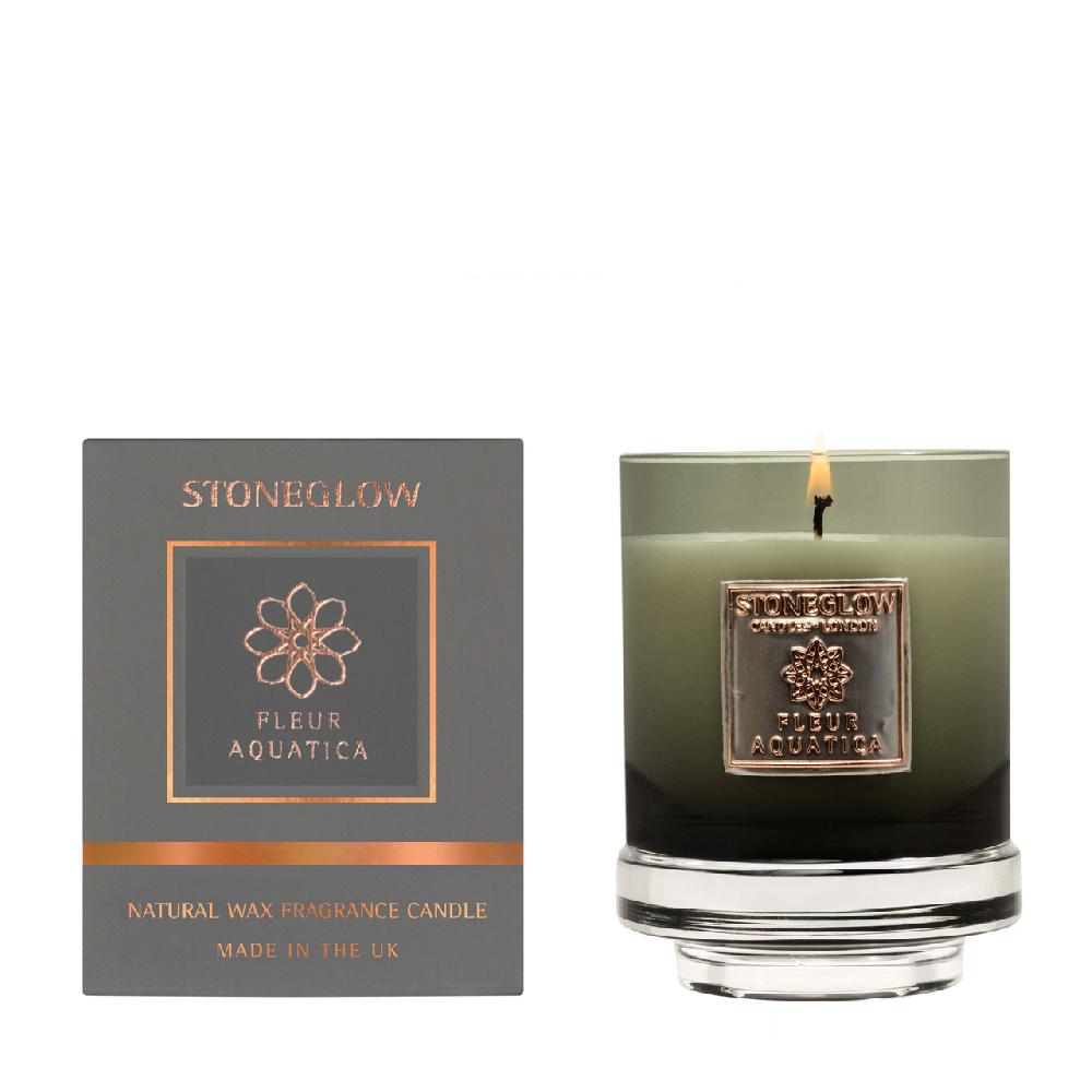 stoneglow Metallique Collection - Fleur Aquatica - Scented Candle (111 x 85mm)