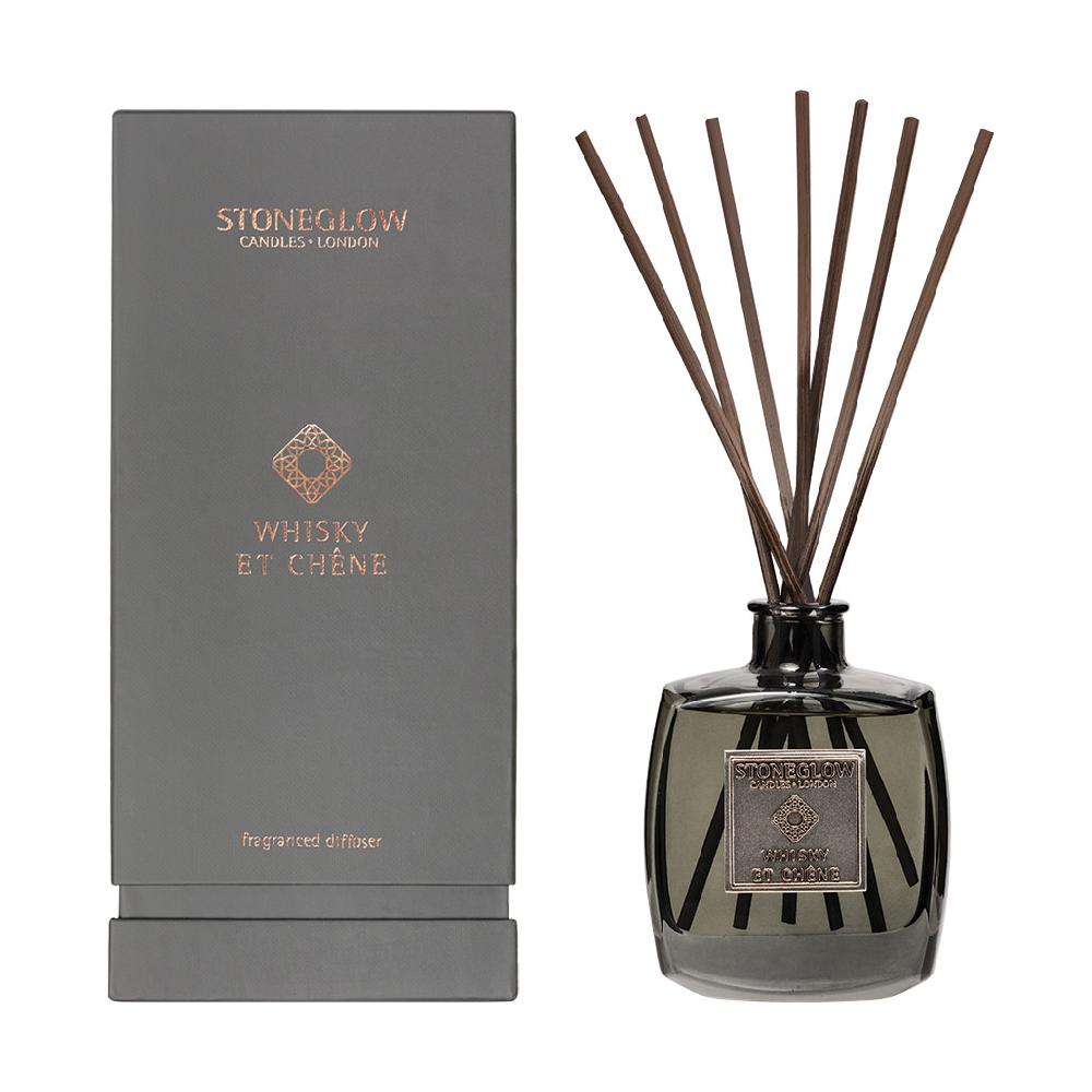 stoneglow Metallique Collection - Perfume Whisky et Chene - Reed Diffuser 200ml