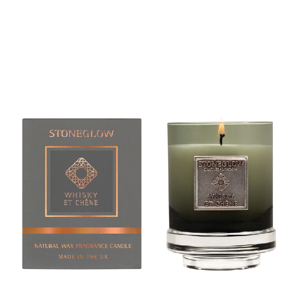 stoneglow Metallique Collection - Perfume Whisky et Chene - Scented Candle (111 x 50mm)