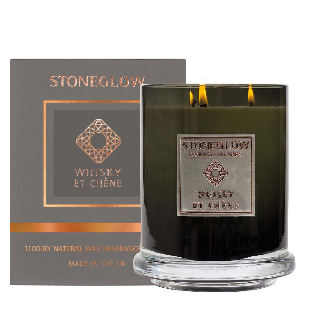 stoneglow Metallique - Perfume Whisky Et Chene - Candle Large - Multi Wick (180 x 155mm)