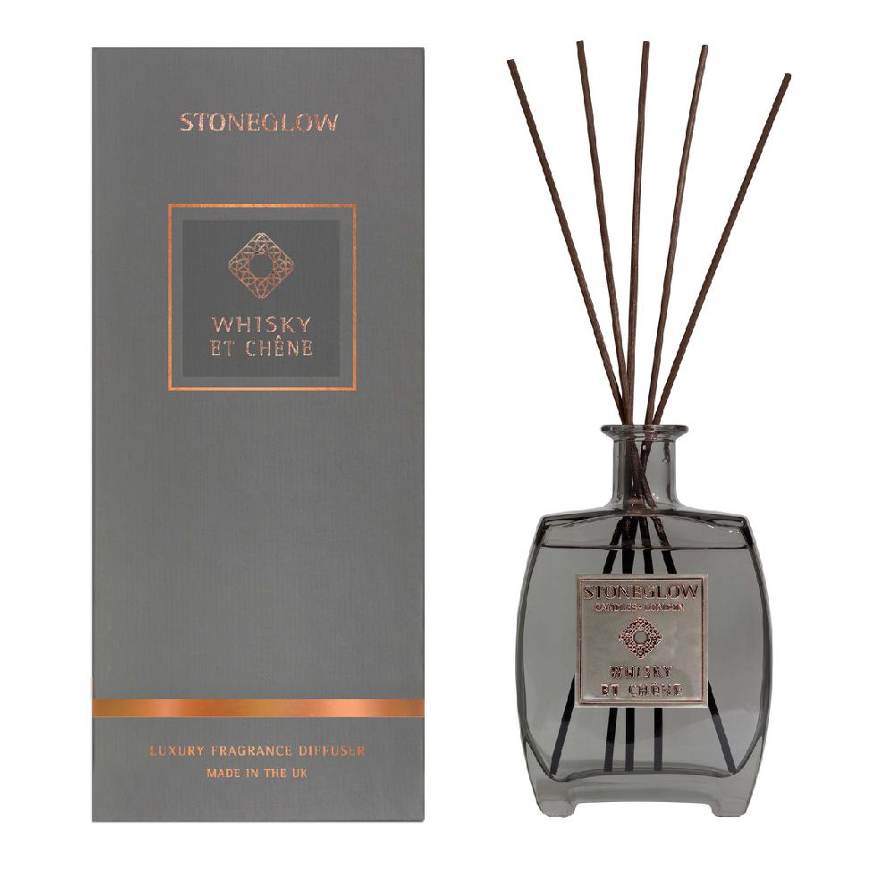 stoneglow Metallique - Perfume Whisky Et Chene - Reed Diffuser Large 650ml