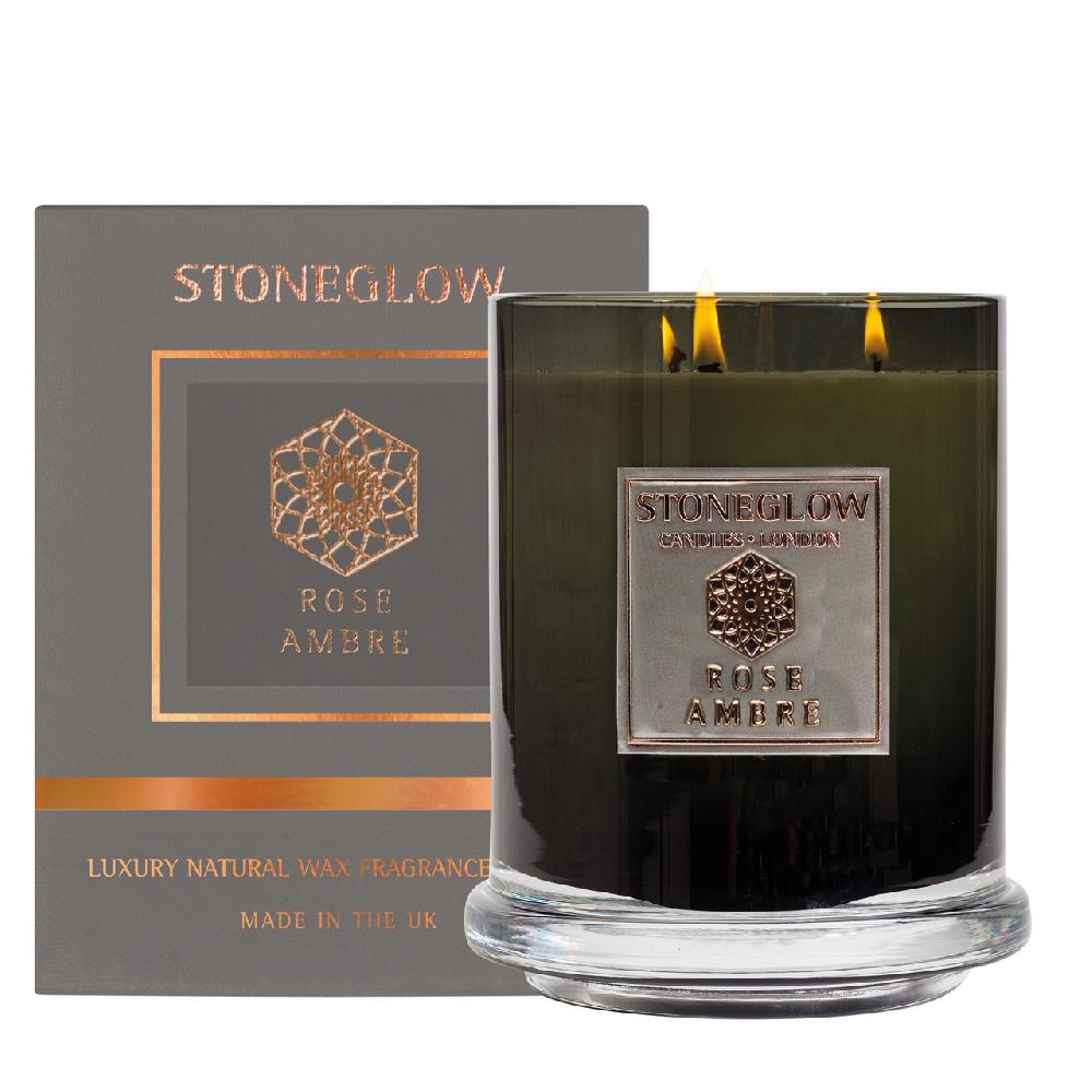 stoneglow Metallique - Rose Ambre - Candle Large - Multi Wick