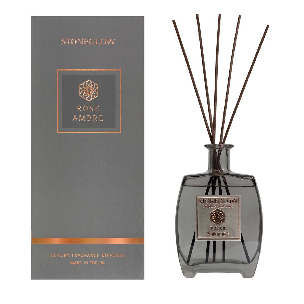 stoneglow Metallique - Rose Ambre - Scented Reed Diffuser Large 650ml