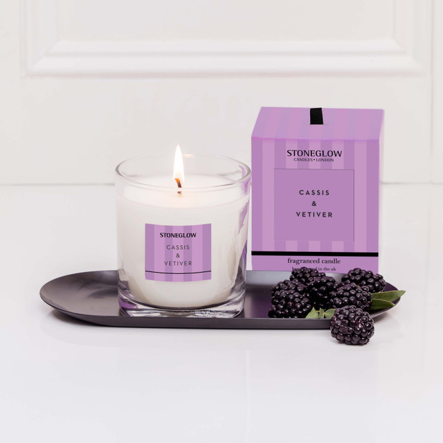 Stoneglow Modern Classics - Cassis & Vetiver - Scented Candle - Boxed Tumbler (90 X 80mm)