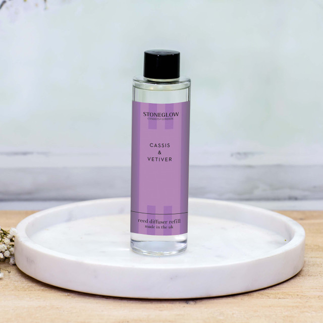 Stoneglow Modern Classics - Cassis & Vetiver - Scented Reed Diffuser Refill 210ml