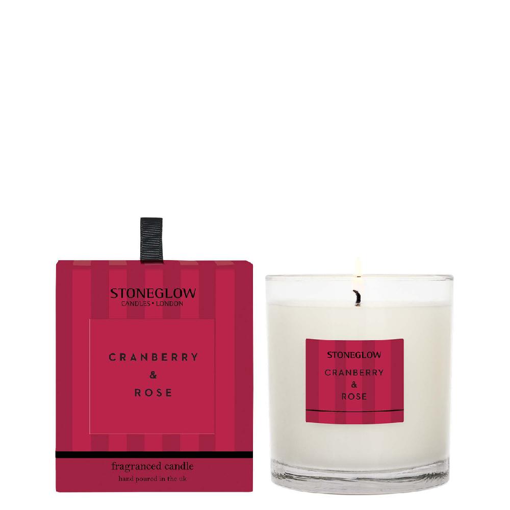 stoneglow Modern Classics - Cranberry & Rose - Scented Candle - Boxed Tumbler (90 x 80mm)