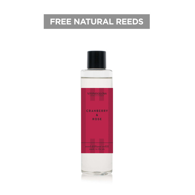Stoneglow Modern Classics - Cranberry & Rose - Scented Reed Diffuser Refill 210ml