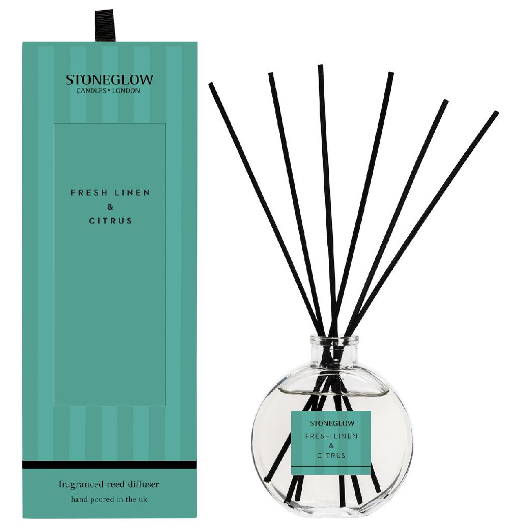stoneglow Modern Classics - Fresh Linen & Citrus - Scented Reed Diffuser 120ml