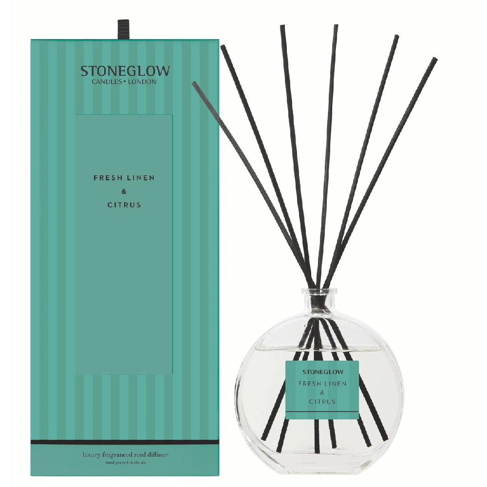 stoneglow Modern Classics - Fresh Linen & Citrus - Scented Reed Diffuser Large 460ml