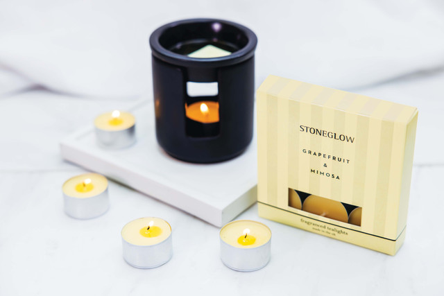 Stoneglow Modern Classics - Grapefruit & Mimosa - Scented Tealight Candles (37 X 22mm) 180g