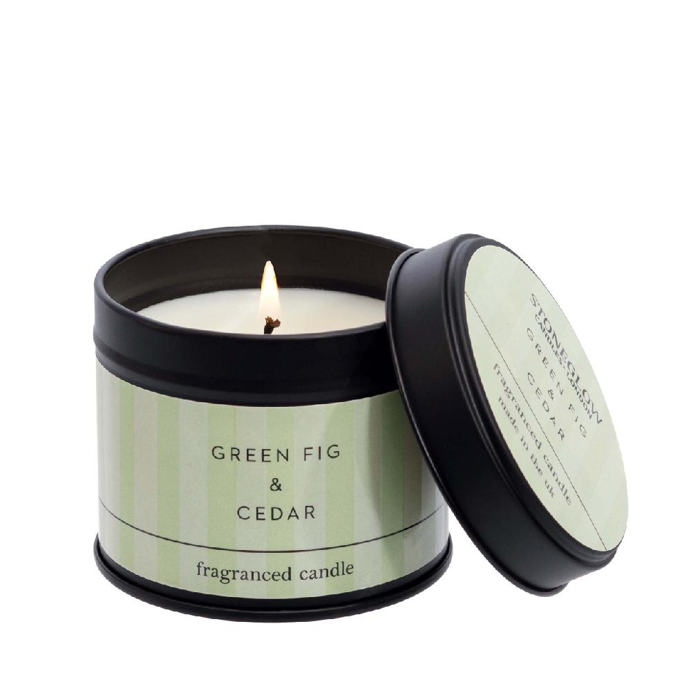 stoneglow Modern Classics - Green Fig & Cedar - Scented Candle Tin (78 x 75mm)