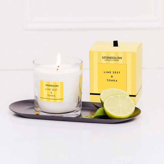 Stoneglow Modern Classics - Lime Zest & Tonka - Scented Candle - Boxed Tumbler (90 X 80mm)