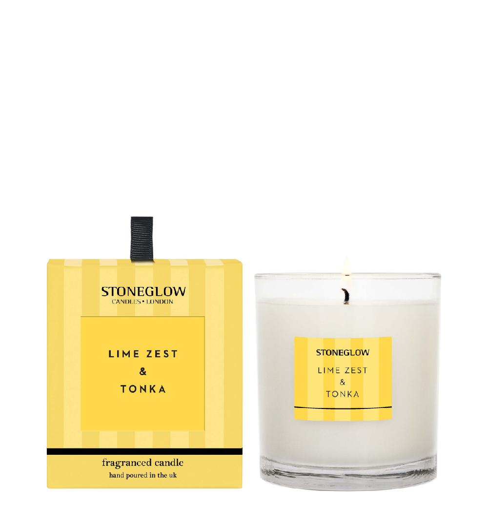 stoneglow Modern Classics - Lime Zest & Tonka - Scented Candle - Boxed Tumbler (90 X 80mm)