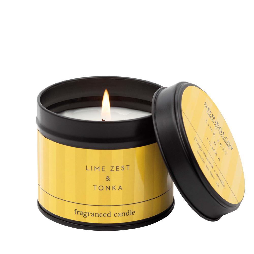 stoneglow Modern Classics - Lime Zest & Tonka - Scented Candle Tin