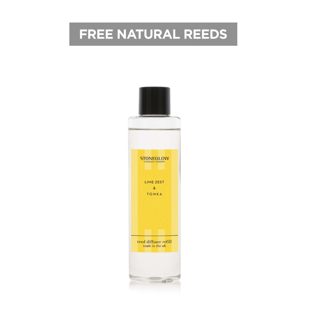 stoneglow Modern Classics - Lime Zest & Tonka - Scented Reed Diffuser Refill 210ml