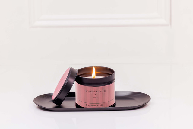 Stoneglow Modern Classics - Moroccan Rose & Bay - Scented Candle Tin
