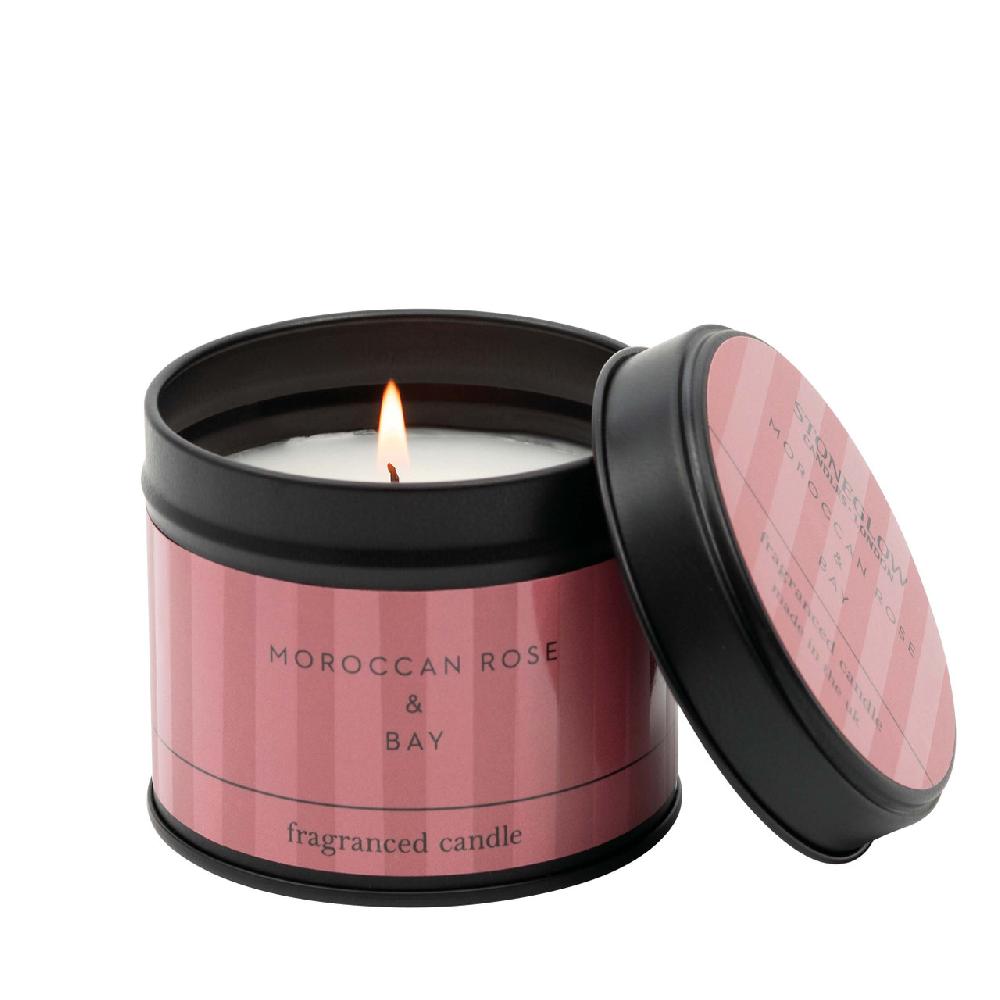stoneglow Modern Classics - Moroccan Rose & Bay - Scented Candle Tin