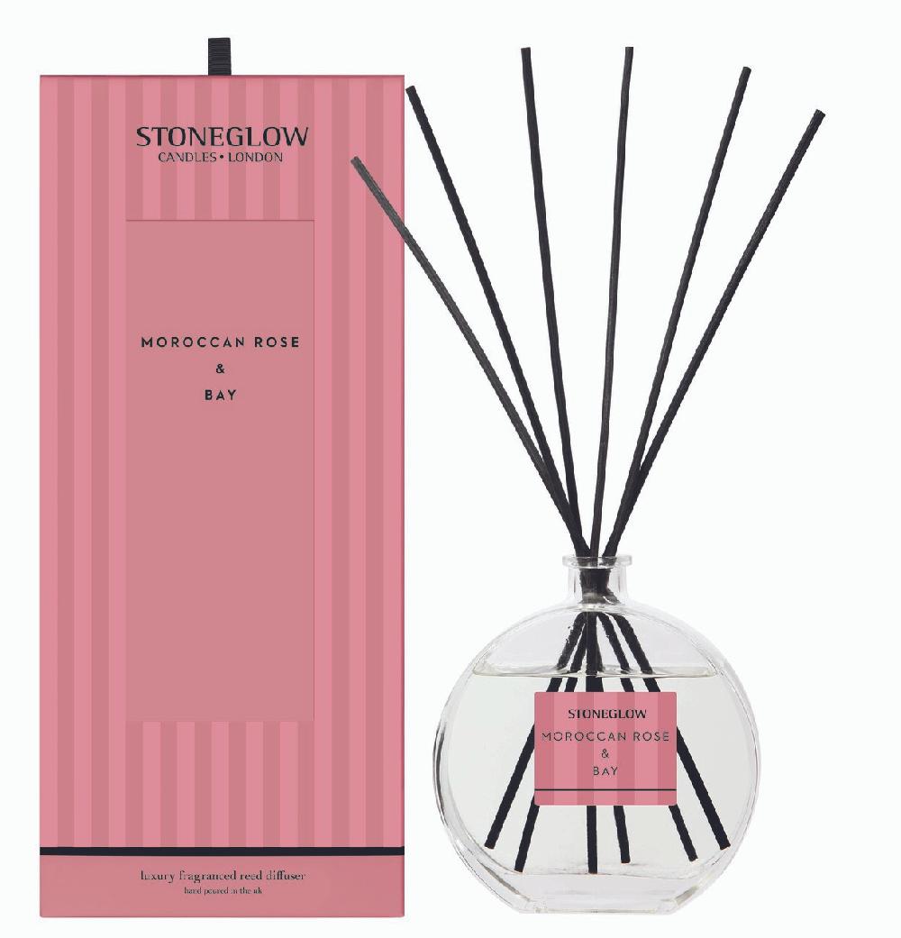 stoneglow Modern Classics - Moroccan Rose & Bay - Scented Reed Diffuser Large 460ml