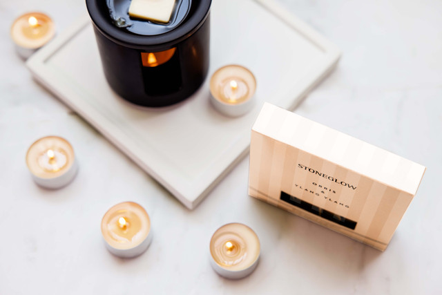 Stoneglow Modern Classics - Orris & Ylang Ylang - Scented Tealight Candles (37 X 22mm) 180g