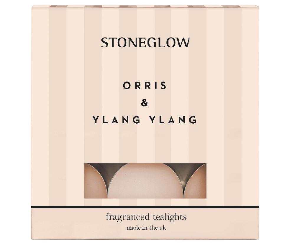 stoneglow Modern Classics - Orris & Ylang Ylang - Scented Tealight Candles (37 x 22mm) 180g