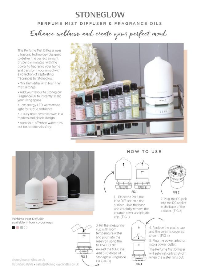 Stoneglow Modern Classics - Perfume Mist Diffuser - White