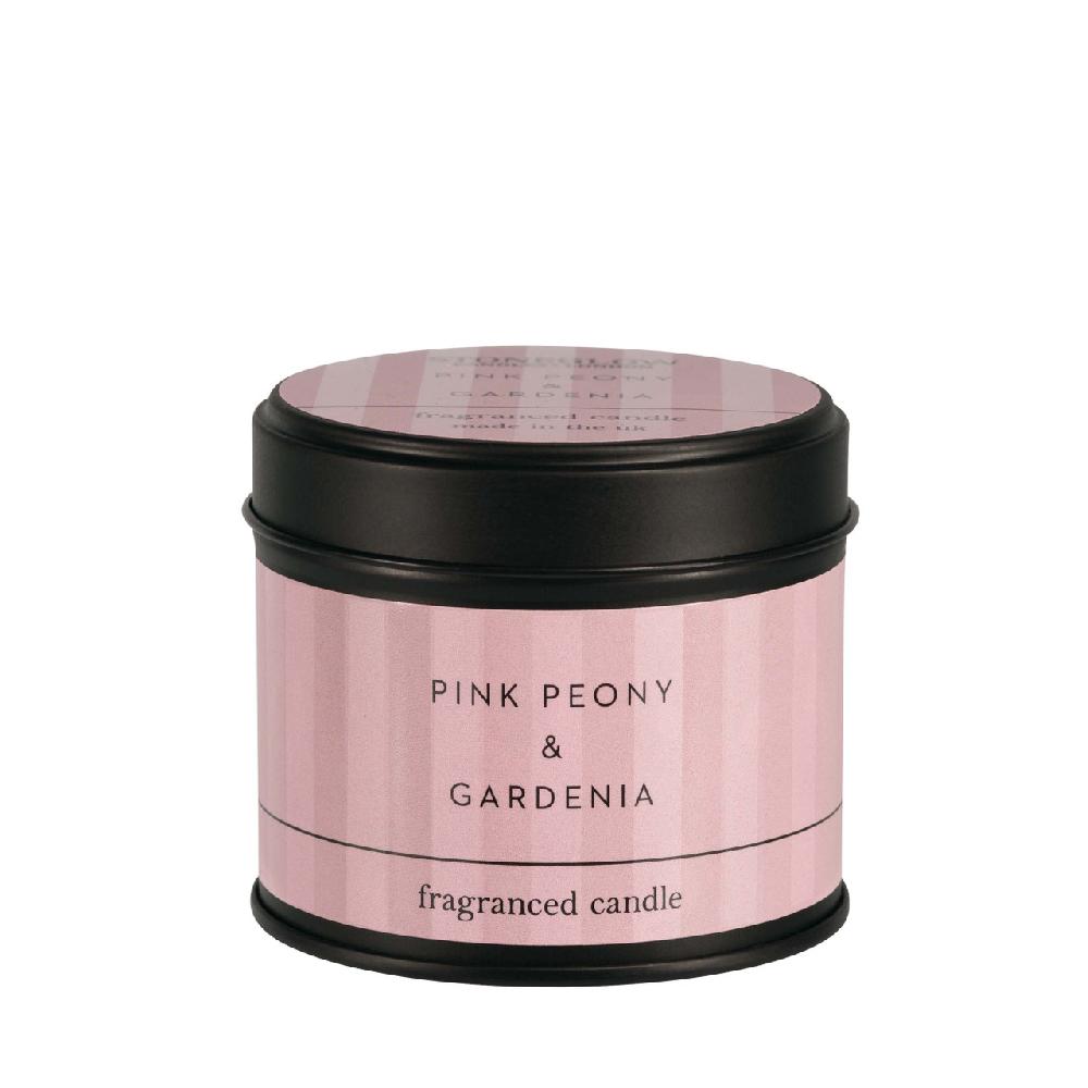 stoneglow Modern Classics - Pink Peony & Gardenia - Scented Candle Tin