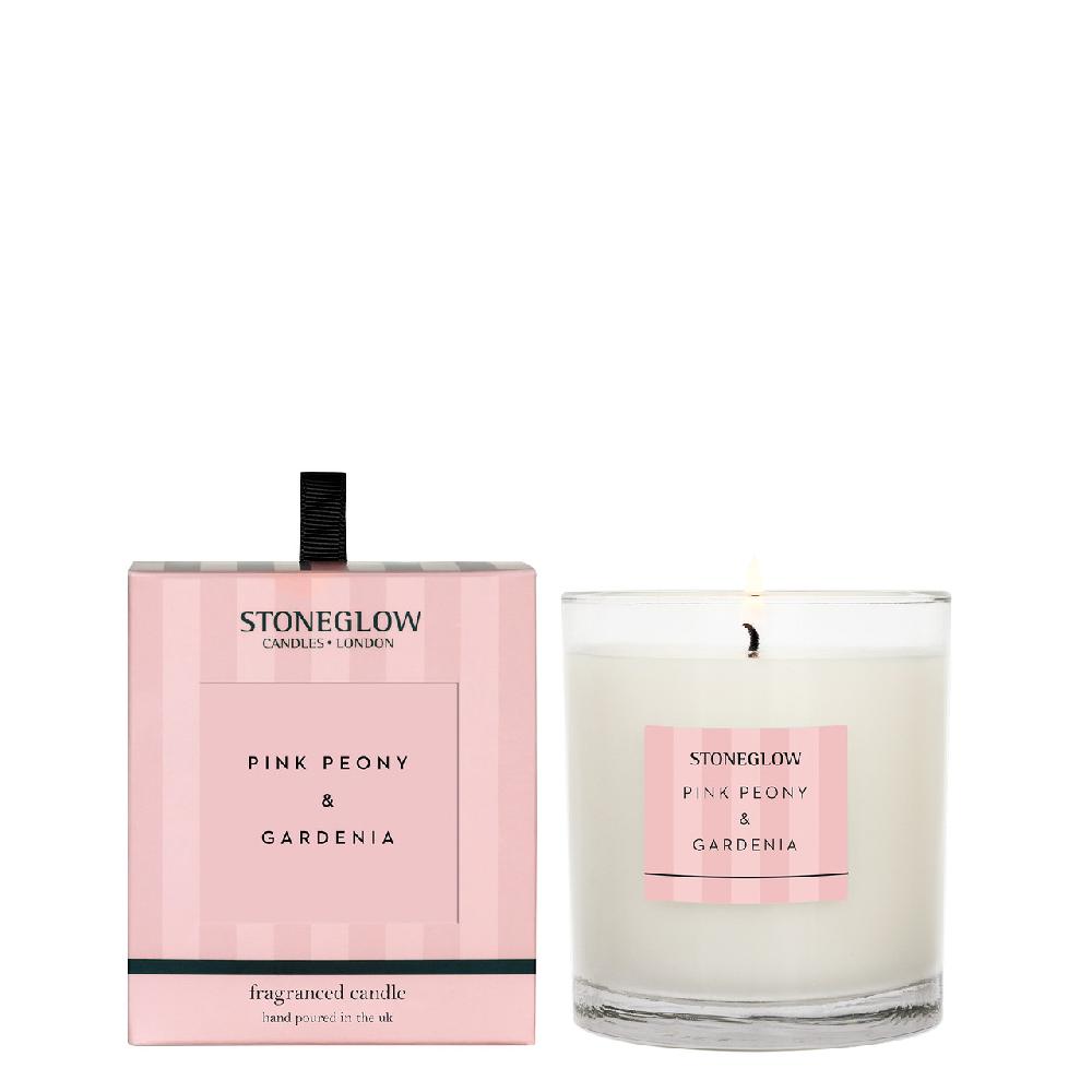 stoneglow Modern Classics - Pink Peony & Gardenia - Scented Candle - Boxed Tumbler
