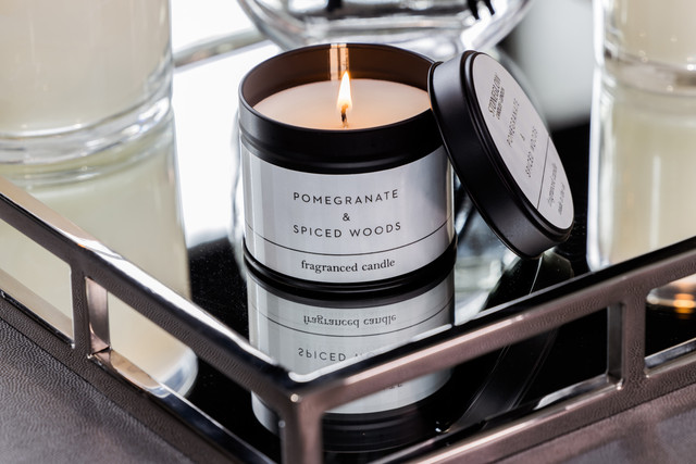Stoneglow Modern Classics - Pomegranate & Spiced Woods - Scented Candle Tin
