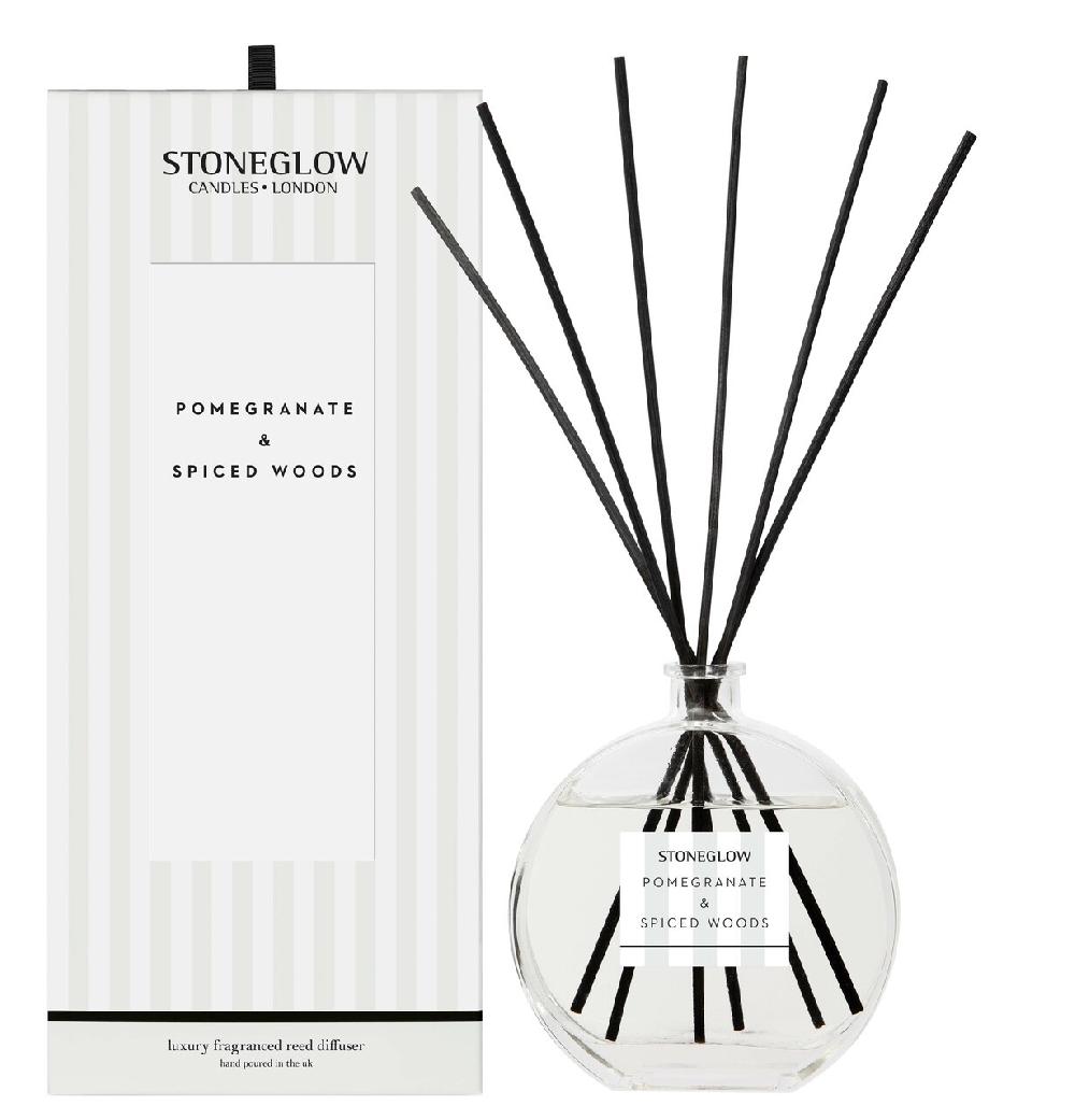 stoneglow Modern Classics - Pomegranate & Spiced Woods - Scented Reed Diffuser Large 460ml