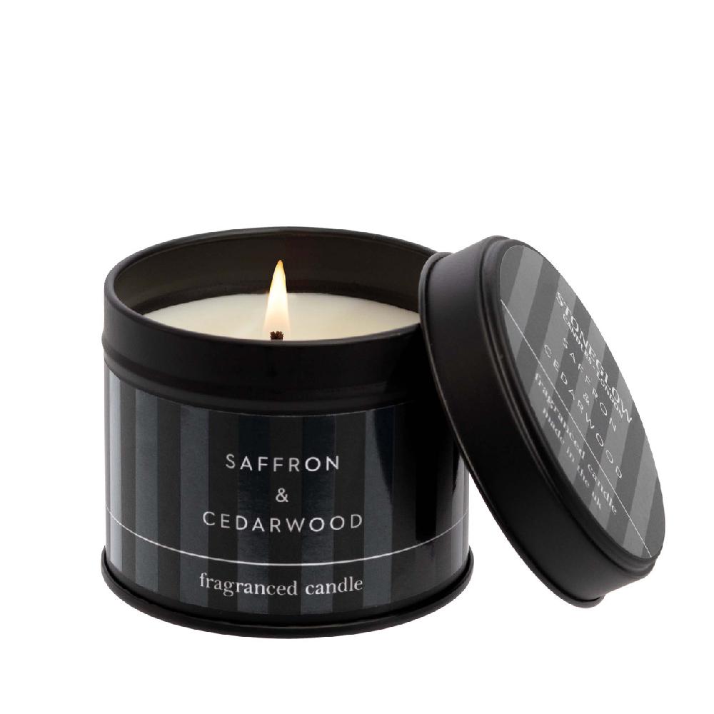 stoneglow Modern Classics - Saffron & Cedarwood - Scented Candle Tin (78 x 75mm)