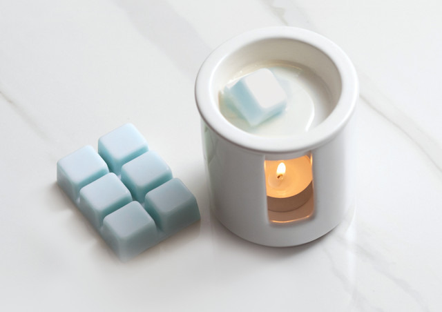 Stoneglow Modern Classics - Sea Salt & Oakmoss - Ceramic Wax Melter & Soy Wax Melt Bar Discovery Set