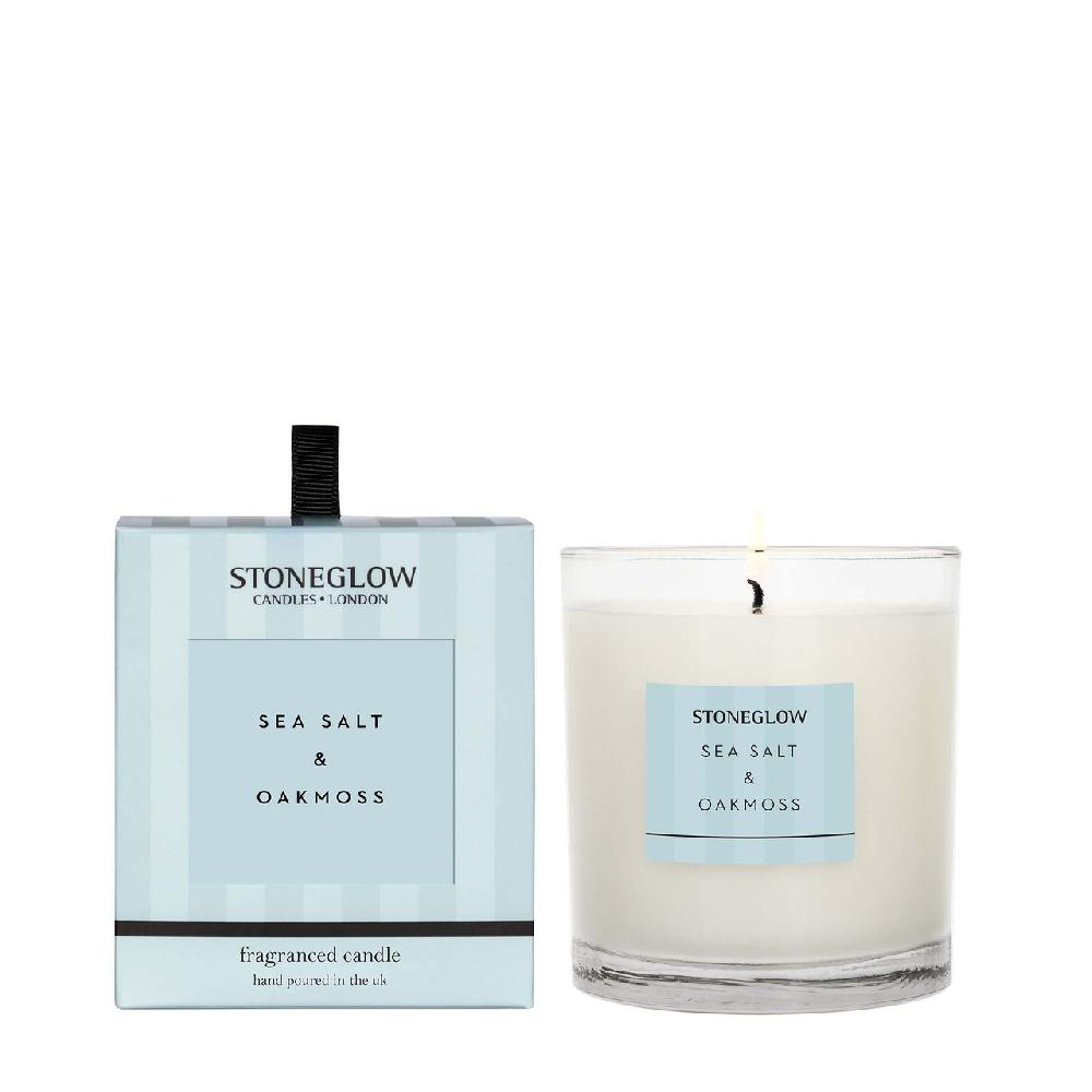 stoneglow Modern Classics - Sea Salt & Oakmoss - Scented Candle - Boxed Tumbler