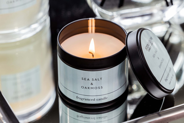 Stoneglow Modern Classics - Sea Salt & Oakmoss - Scented Candle Tin (78 X 75mm)