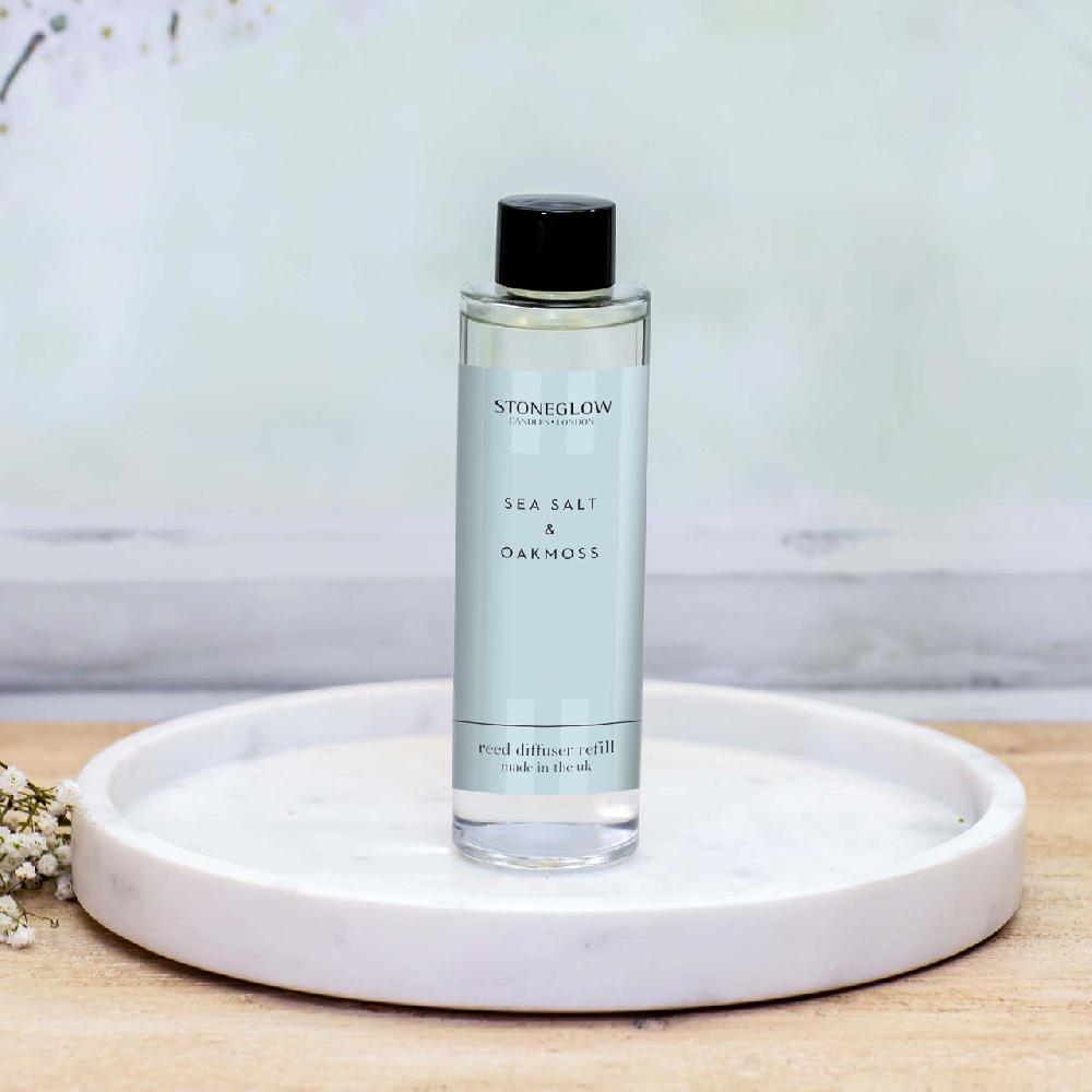 stoneglow Modern Classics - Sea Salt & Oakmoss - Scented Reed Diffuser Refill 210ml