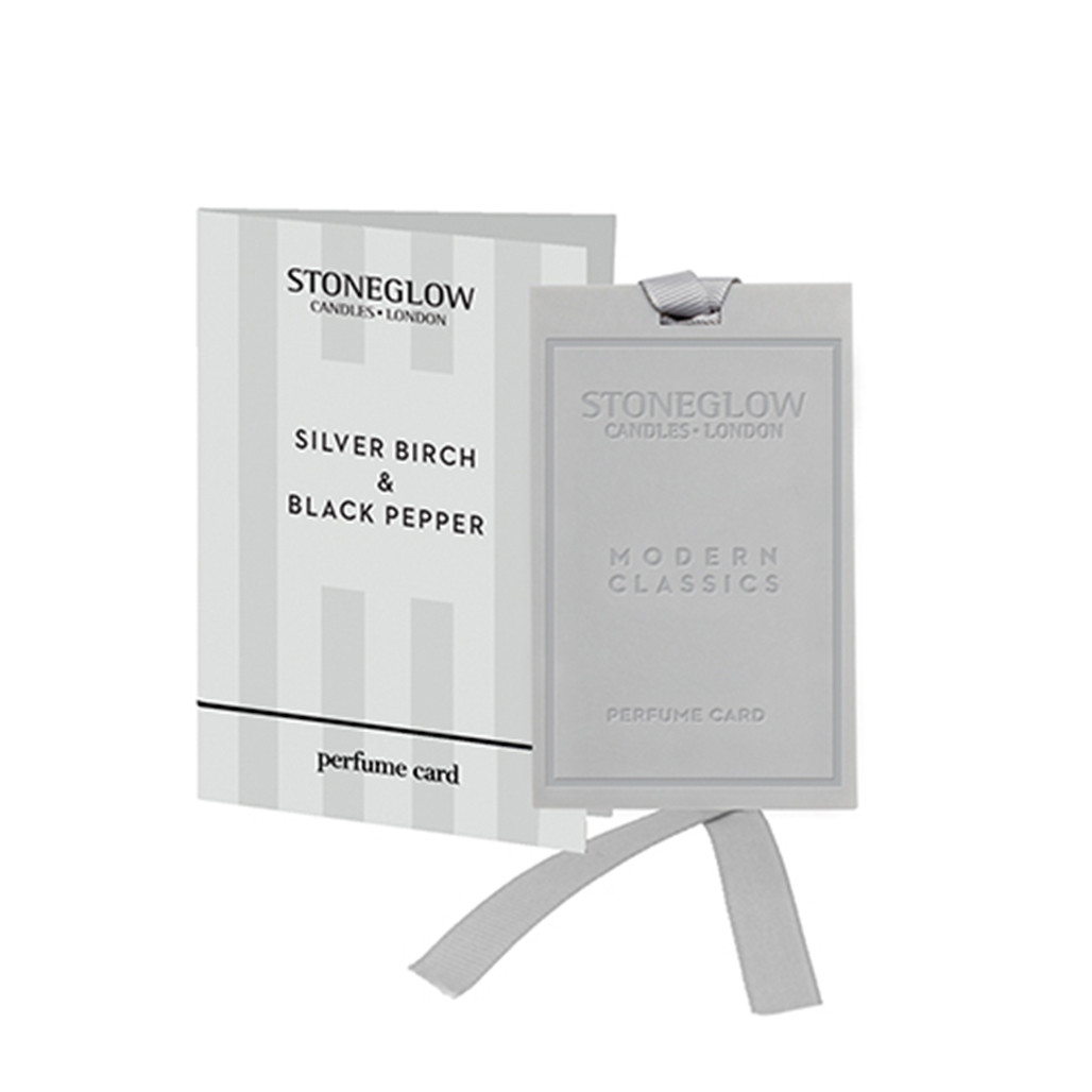 stoneglow Modern Classics - Silver Birch & Black Pepper - Scented Perfume Card