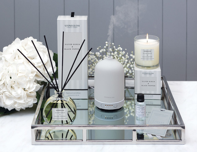 Stoneglow Modern Classics - Silver Birch & Black Pepper - Scented Candle - Boxed Tumbler