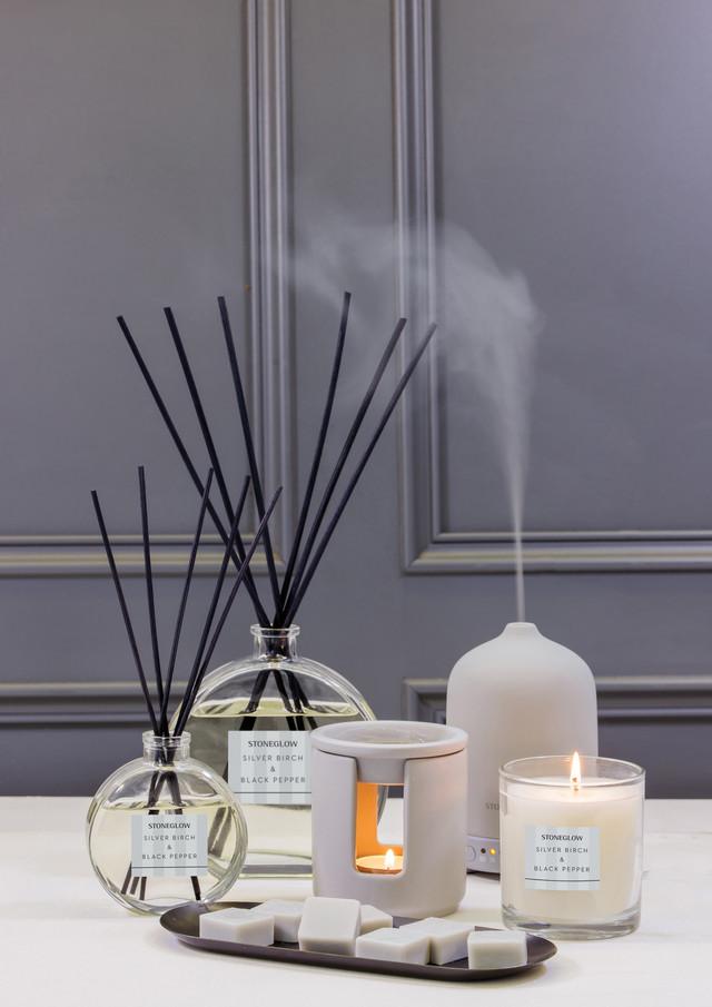 Stoneglow Modern Classics - Silver Birch & Black Pepper - Scented Reed Diffuser Large 460ml