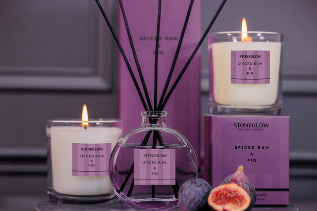 Stoneglow Modern Classics - Spiced Rum & Fig - Scented Candle - Boxed Tumbler (90 X 80mm)