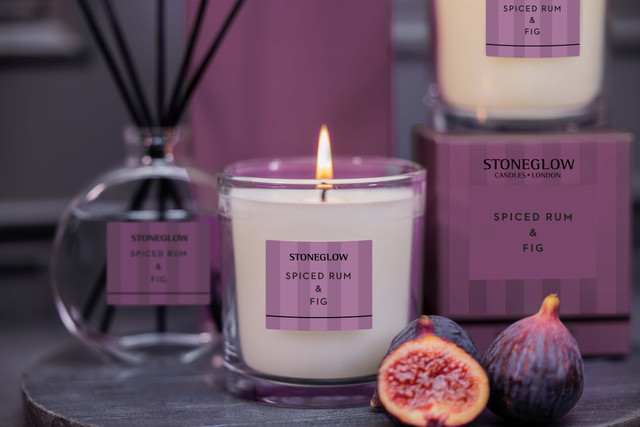 Stoneglow Modern Classics - Spiced Rum & Fig - Scented Candle - Boxed Tumbler (90 X 80mm)