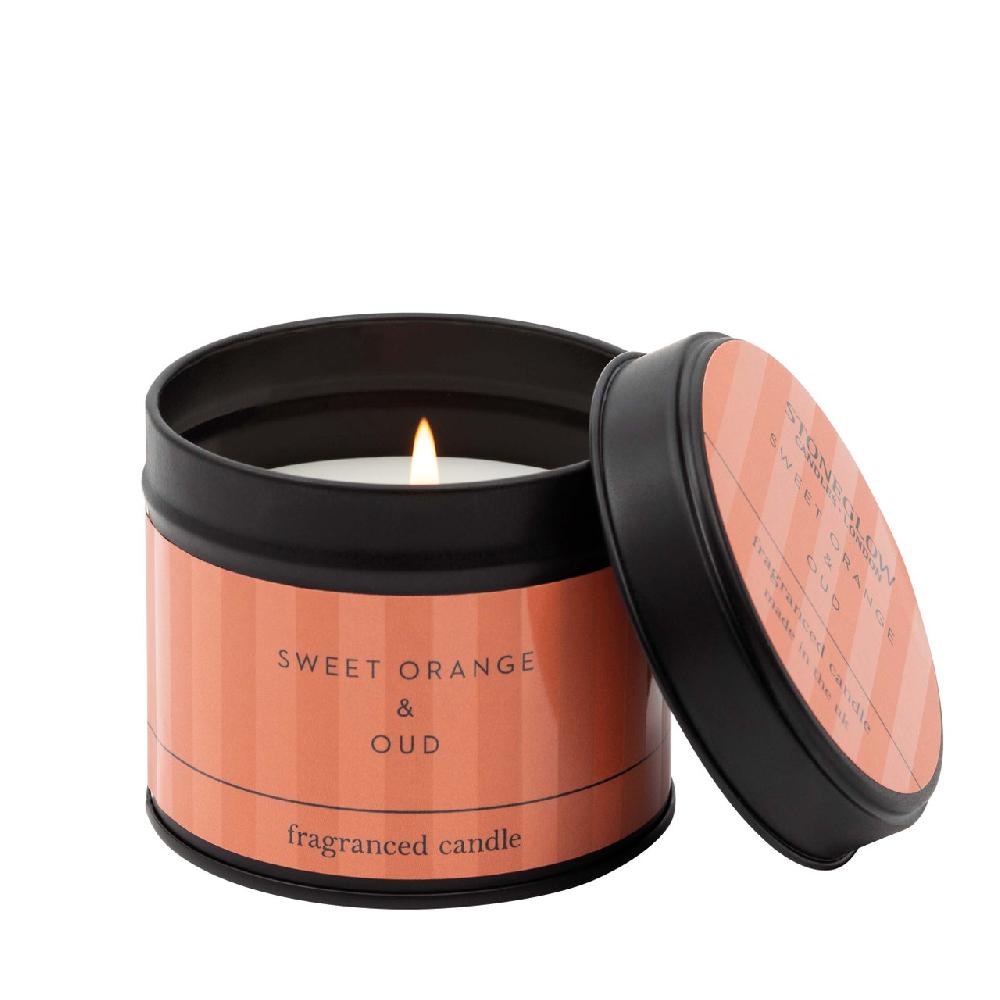 stoneglow Modern Classics - Sweet Orange & Oud - Scented Candle Tin stoneglow Modern Classics - Sweet Orange & Oud - Scented Candle Tin