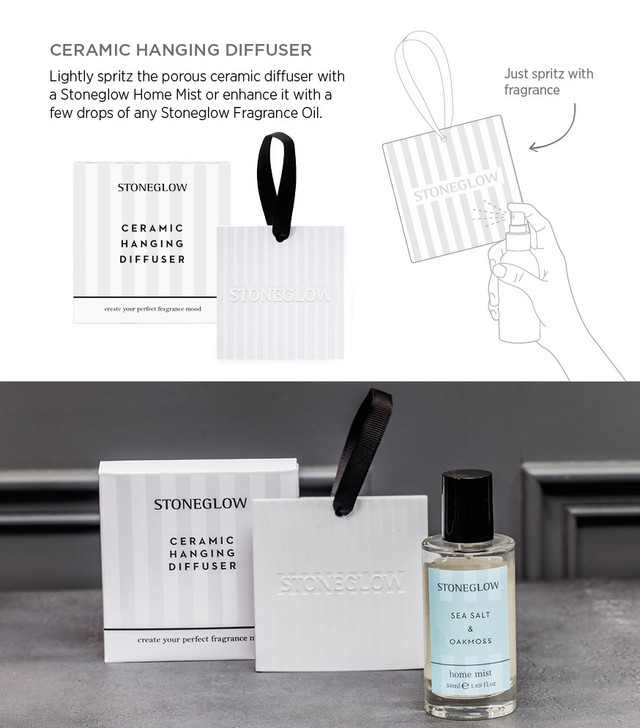 Stoneglow Modern Classics - White Ceramic Hanging Diffuser