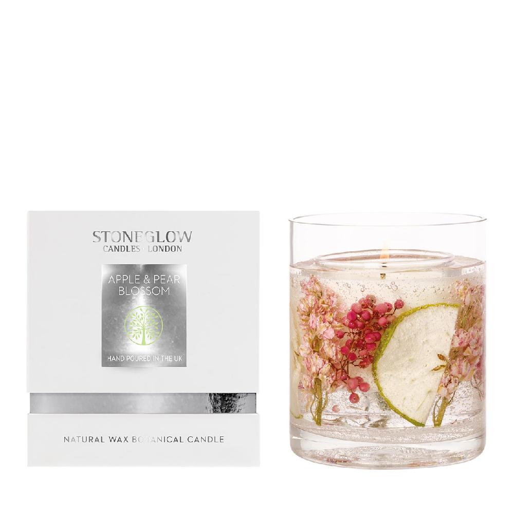 stoneglow Nature's Gift - Apple & Pear Blossom - Scented Natural Wax Gel Candle Tumbler (120 x 100mm)