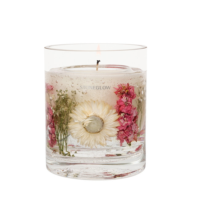 Stoneglow Nature's Gift - Geranium Rosa - Scented Natural Wax Gel Tumbler Candle (120 X 100mm)