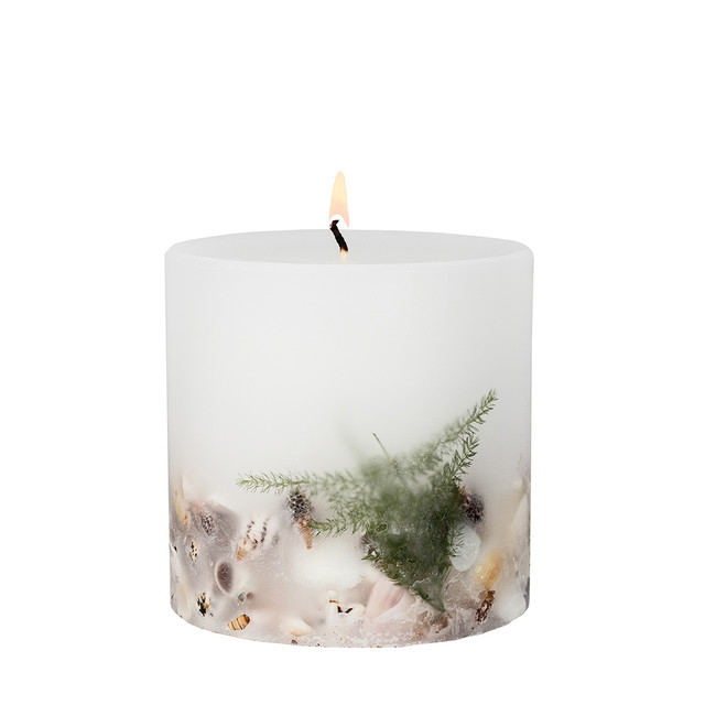 Stoneglow Nature's Gift - Ocean - Scented Botanical Inclusion Pillar Candle (95 X 95mm)