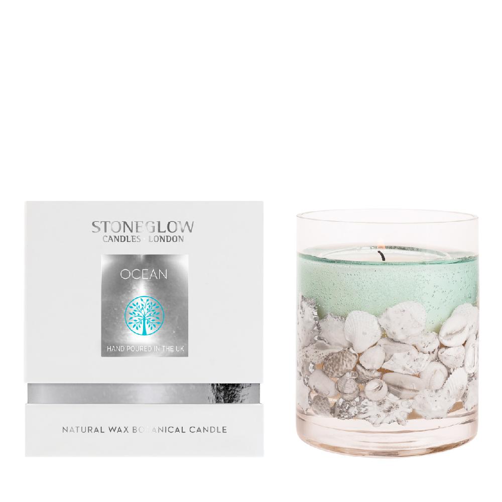 stoneglow Nature's Gift - Ocean - Scented Natural Wax Gel Tumbler Candle (120 x 100mm)